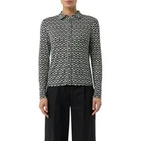 comma Hemdbluse mit All-Over Print