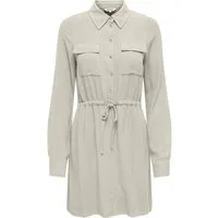 ONLY Blusenkleid ONLSIESTA L/S LINEN BL SHIRT DRESS PNT Viskosemischung, regular fit, mit Leinen
