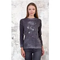 Passioni Strickpullover mit Pailletten