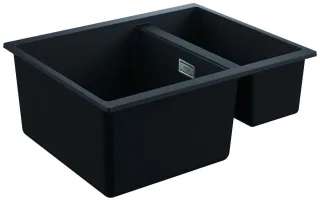 GROHE Kompositspüle K500 31648 1,5Becken 555x460mm re/li granit schwarz, 31648AP0 31648AP0