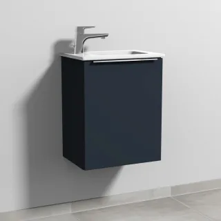 Sanipa 3way Waschtischunterbau zu Duravit ME by Starck Waschtisch mit 1 Tür, Marine-Matt UP7211R