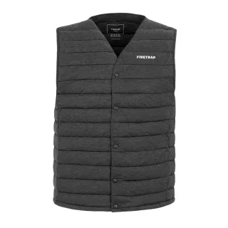 Firetrap - Weste für Herren, Gesteppt (Dunkelgrau Marl)