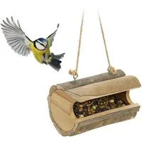 relaxdays Vogelhaus Vogelfutterhaus zum Aufhängen