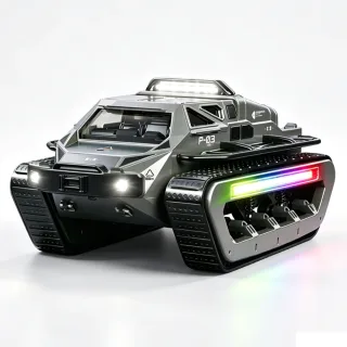 JJRC C8840 RTR 2.4G RC Tank Car High Speed Tracked Off-Road Truck Full Proportional LED Light 360° Rotation Caterpillar