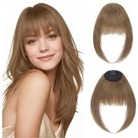 LuxusKollektion Echthaar-Extension Pony Haarteil Clip In Echthaar Französischer Pony 14g 06 Hellbraun