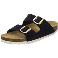 AFS-Schuhe 210044 Zweischnaller Pantolette für Damen mit Fußbett, bequeme Sandalen aus Leder
