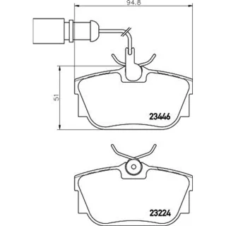 Hella Bremsbel?ge hinten Ford Seat VW