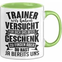Trendation Tasse Co-Trainer Trainer Fußballtrainer Geschenk Tasse Geschenkidee für Trai
