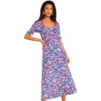Love & Roses Midikleid Love & Roses Midikleid mit Raffung, Kurzgröße (1-tlg)