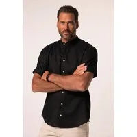 JP1880 Kurzarmhemd Hemd Halbarm Leinenmix Stehkragen Modern Fit
