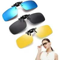 MOPUEA Sonnenbrille 3 St Polarisierte Sonnenbrillengläser Clip-on-Gläsern,mit UV400-Schutz (3-St)