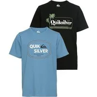 Quiksilver T-Shirt JUST FRAMED ROCKELIA SHORT SLEEVE PK YTH (2-tlg) für Kinder, Kurzarm-Design, 2er-Pack, aus Baumwolle