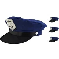 Das Kostümland Kostüm 3er Set Kinder Police Polizei Mütze, Blau