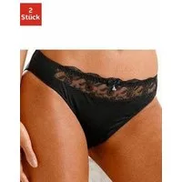 Nuance by Lascana Slip (Packung, 2 Stück) mit schöner Stickereispitze
