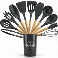 Zyronn Kochbesteck-Set Kochlöffel Set Silikon 12-teilig – Küchenhelfer Set Kleine Größe (12-tlg)
