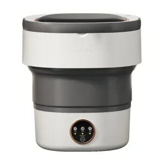 [EU Direct]NovuLife 16L Portable Foldable Washing Machine Mini Compact Washer with Spin Dry Basket 3 Wash Modes Touch Co
