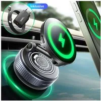 GreenHec Smartphone-Halterung Handyhalterung Auto Vakuum MagSafe Ladefunktion 15W Saugnapf Magnet, (bis 7 Zoll, Spar-Set, Handyhalterung Auto mit Wireless Charging, Qi2 Autohalterung, kabelloses Laden, Car Mount, Phone Mount)