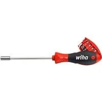 Schraubendreher 1/4", mit Bit-Magazin, magnetisch schwarz/rot, mit 8 Bits