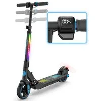 EVERCROSS TECH Elektro-Kinderroller EV06C 6.5'' Faltbarer E Scooter für Kinder 6-12 Jahren, bis zu 8 km, max 15KM/H, LED Display, Bunte Leuchten
