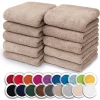 NatureMark Seiftuch 10er-Set Seiftücher 30x30cm 100% Baumwolle, (10-St), Frottier Waschlappen Seiflappen 30 x 30 cm, Sand