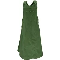 Guru-Shop Minirock Cord-Latzrock, Trägerkleid, Hippierock - grün alternative Bekleidung