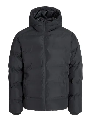 JACK&JONES - JJESOHO PUFFER HOOD SN black - Gr. - S