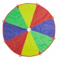 relaxdays Spielzeug-Gartenset Buntes Schwungtuch Ø 2m
