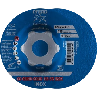 PFERD TOOLS CC-GRIND-SOLID Schleifscheibe Leistungslinie SG INOX für Edelstahl - 64186115