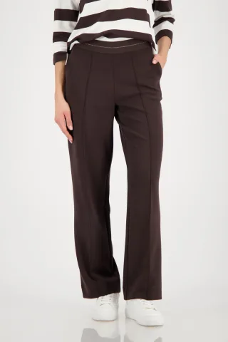 monari - Jogger mit Glitzerstreifen dark chocolate - Gr. - 36
