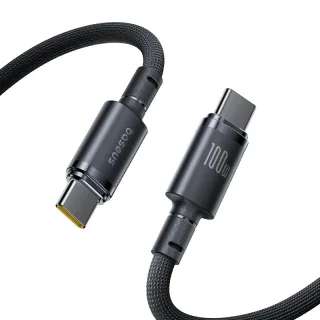 Baseus PD100W Type-C to Type-C Cable PD3.0 Fast Charging Data Transmission Tinned Copper Core Line 1M/2M Long for iPhone