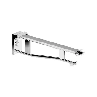 Keuco Plan Care WC-Stützklappgriff 34903173737 700mm, Aluminium silber-eloxiert/schwarzgrau