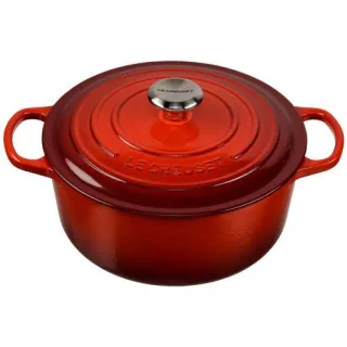 Le Creuset Signature Bräter rund 26 cm kirschrot