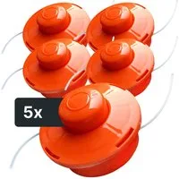 NEMAXX Fadenspule FS1 Tap & Go Fadenkopf (Trimmerkopf), (Trimmerkopf für Motorsense / Freischneider–Schnittkreis 380 mm–Orange), drehzahlfest bis 10.500 U/min, effizientes Trimmen, bruchsicher