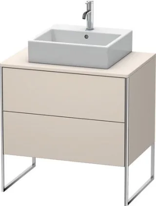 Duravit XSquare Konsolenwaschtischunterbau bodenstehend Taupe Supermatt 800x548x778 mm - XS492008383 XS492008383