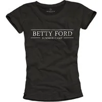 MAKAYA T-Shirt Damen Lustige Sprüche Alkohol Bier Wein - Betty Ford Summer Camp Top