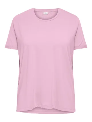 ONLY CARMAKOMA - CARMOSTER S/S FOLD UP TOP JRS NOOS Pink Lady - Gr. - L-50/52
