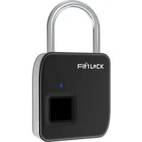 Hyrican Smart-Home-Vorhängeschloss Smart Lock, Fingerabdruck, Fahrradschloss, biometrisch, Zinklegierung, (1-tlg), USB Typ-C, schwarz/silber