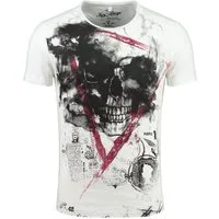 Key Largo T-Shirt Hype Skull Print vintage Look MT00340 Rundhals-Auschnitt bedruckt kurzarm slim fit