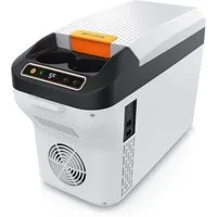 Brandson Elektrische Kühlbox 10 L, Kühlt & hält Warm, von -10 bis +65°C, für die Mittelkonsole, 10 l, Kühlbox elektrisch, 230 V Netzspannung und 12 V KFZ Auto Bordspannung