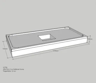 Neuesbad Wannenträger für Kaldewei Scona 750x1500x23 SD24084
