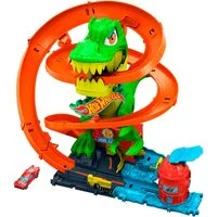 Hot Wheels Autorennbahn Hot Wheels City T-Rex-Feuerschlacht