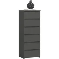 Raumhirsch Furniture Kommode mit 6 Schubladen 40 cm breit Holz Schrank, (viele Farbvarianten - Maße: 109 x 40 x 35 cm) - Hochwertig & stabil