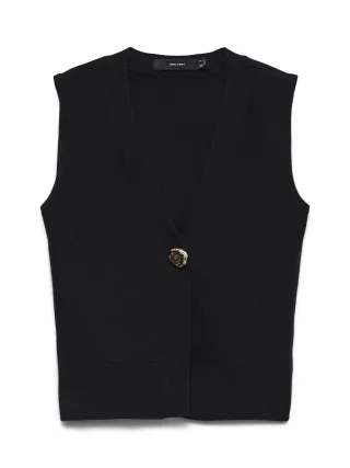 VERO MODA - VMAGUEDA SL V-NECK VEST BOO Black - Gr. - S