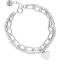 Wildcat Armband Chunky Heart Armband - Silber, Chirurgenstahl 316L - wasserfest, langlebig, hautverträglich