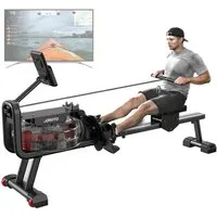 JOROTO Rudergerät MR23 & MR26 Wasser Rudergerät für zu Hause, 150 kg Belastbar, 30 Tage Kinomap APP-Mitgliedschaft