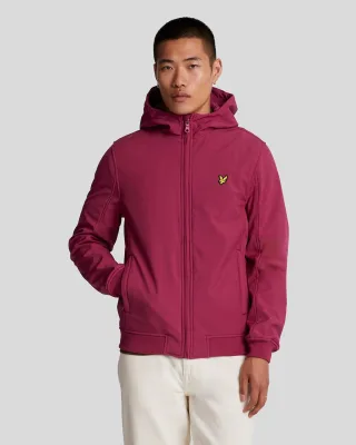 Lyle & Scott � Softshelljacke mit Fleecer�ckseite, Burgunderrot