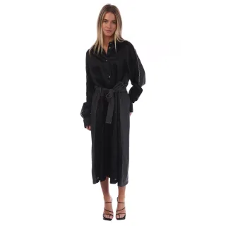 Diesel - "D-Paige-Stram" Hemdblusenkleid für Damen, Kunstseide (Schwarz)