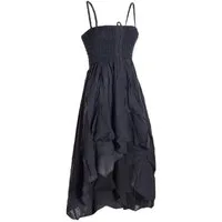 Vishes Sommerkleid 2in1 Kleid-Rock Damen Sommer-Kleid Spagetti-Träger Hippie-Rock Elfen, Casual Style