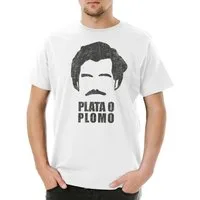 Urban Backwoods Print-Shirt Plata O Plomo Herren T-Shirt Pablo Fun Narcos Quote Escobar Portrait (1-tlg) Medellin Cartel Narcos Sicarios