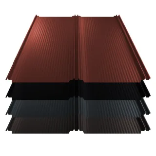 Stehfalz T-Panel | Dach | 0,50 mm | Stahl | Nanowelle | 1100 mm Breite | 36 µm ThyssenKrupp ICE Crystal